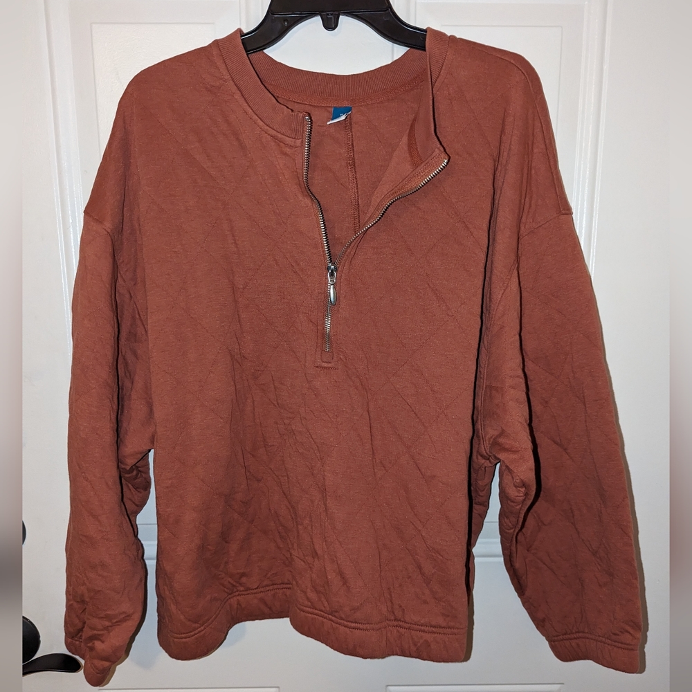 Old Navy Quilted Cropped Jacket, size 3XL, burnt orange